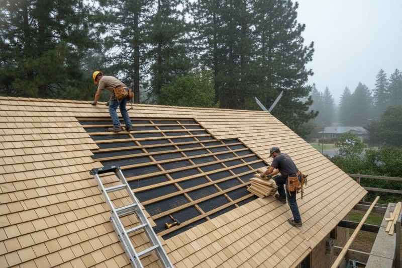 Wood Roofing Installation detail